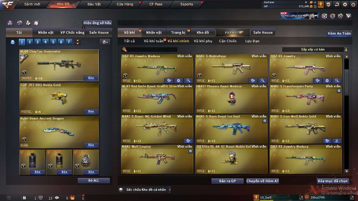 shop acc cf uy tin gia re